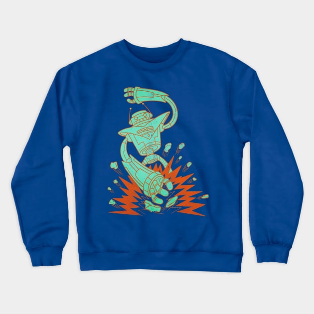 Giant Robot INVASION! REDUX Crewneck Sweatshirt by JIMBOT